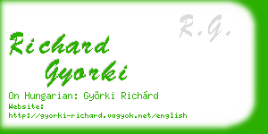 richard gyorki business card