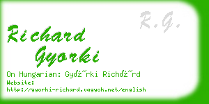 richard gyorki business card